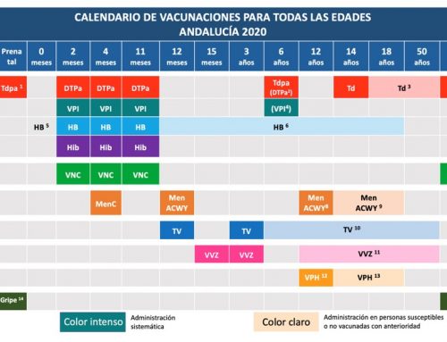 Calendario vacunal de Andalucía 2020 recomendado para todas las edades